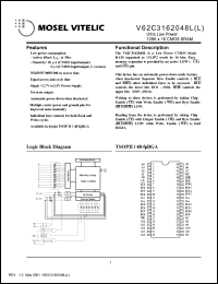 V62C3162048LL-70T Datasheet