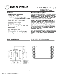 V62C3801024LL-100B Datasheet