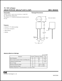 MVL-584UG Datasheet