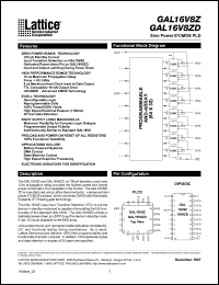 GAL16V8Z-15QP Datasheet