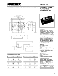 CM75DU-12F Datasheet
