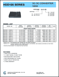 HDD100-24S15-T Datasheet