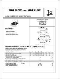 MB2510W Datasheet