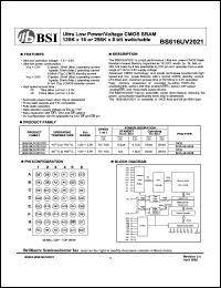 BS616UV2021DI70 Datasheet
