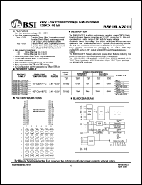 BS616LV2011TI Datasheet