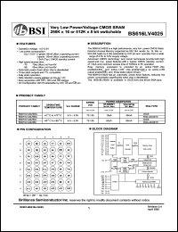 BS616LV4025BI Datasheet