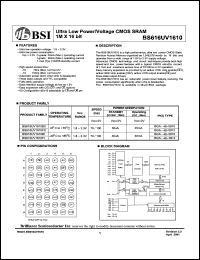 BS616UV1610FI Datasheet