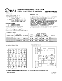 BS616UV4020DI Datasheet