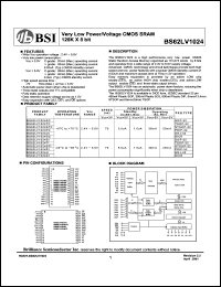 BS62LV1024JI Datasheet