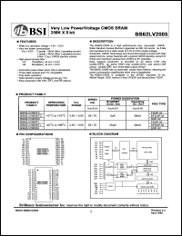 BS62LV2005SI Datasheet