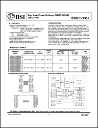 BS62LV2565DC Datasheet