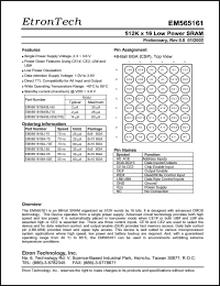 EM565161BJ-55 Datasheet