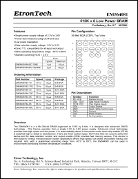 EM564081BA-85E Datasheet