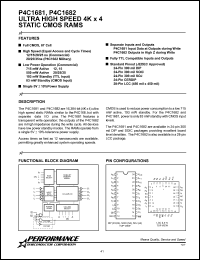 P4C1681-12PC Datasheet