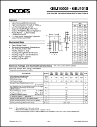 GBJ10005 Datasheet