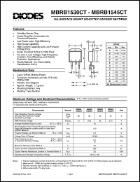 MBRB1540CT Datasheet