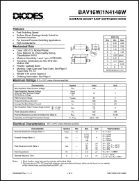 BAV16W-7 Datasheet