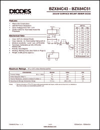 BZX84C43 Datasheet