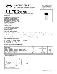 H1117-3-3E Datasheet