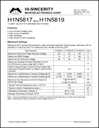 H1N5817 Datasheet
