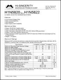 H1N5821 Datasheet