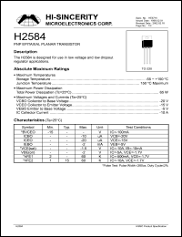 H2584 Datasheet