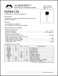 H2N4124 Datasheet