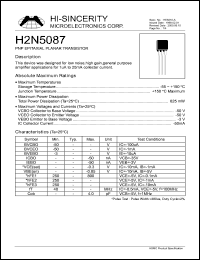 H2N5087 Datasheet