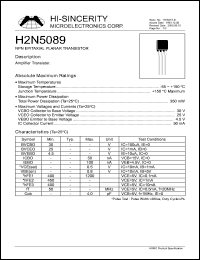 H2N5089 Datasheet