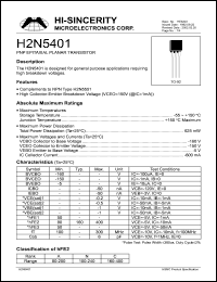 H2N5401 Datasheet