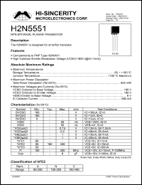 H2N5551 Datasheet