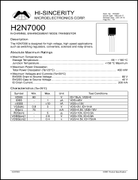 H2N7000 Datasheet