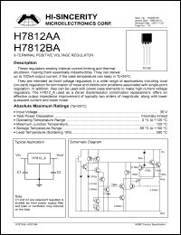 H7812BA Datasheet