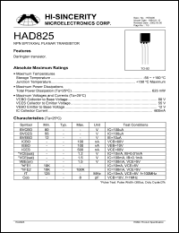 HAD825 Datasheet
