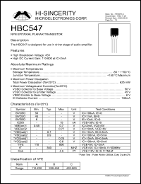 HBC547 Datasheet