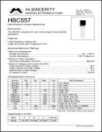 HBC557 Datasheet