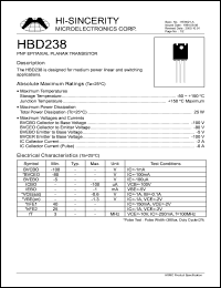 HBD238 Datasheet