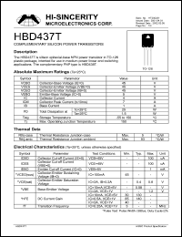 HBD437T Datasheet