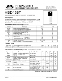 HBD438T Datasheet
