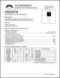 HBD678 Datasheet