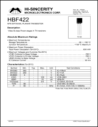 HBF422 Datasheet