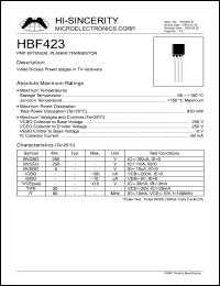HBF423 Datasheet