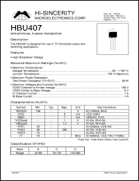 HBU407 Datasheet