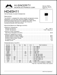 HD45H11 Datasheet