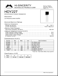 HDY227 Datasheet