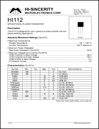 HI112 Datasheet