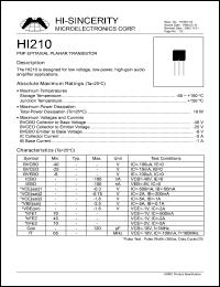 HI210 Datasheet