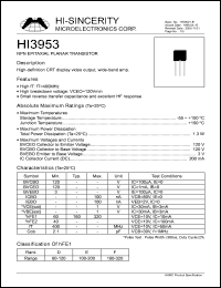 HI3953 Datasheet