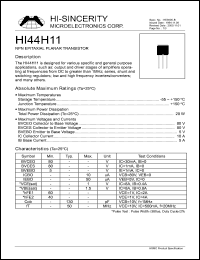 HI44H11 Datasheet
