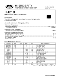 HJ210 Datasheet